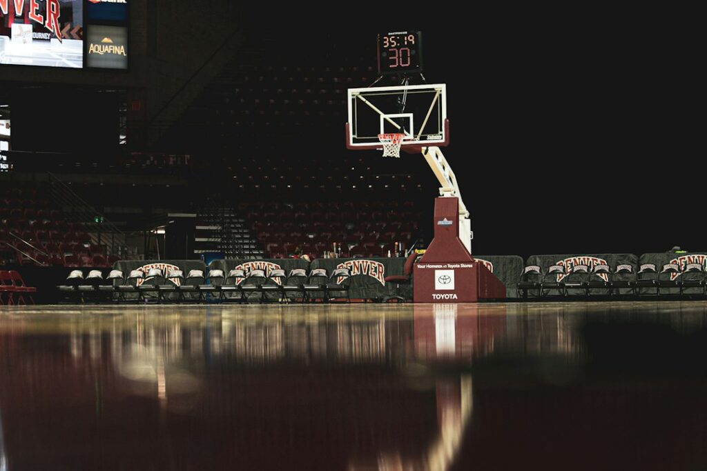 Basketbol potası ve saha, temsili görsel